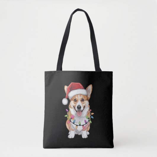 Pembroke Welsh Corgi Kerstboom Lichten Draagtas (Voorkant)