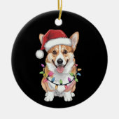 Pembroke Welsh Corgi Kerstboom Lichten Keramisch Ornament (Voorkant)