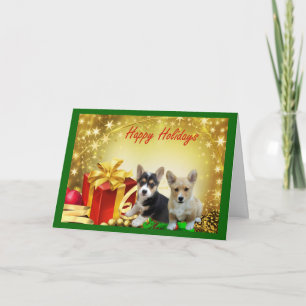 Pembroke Welsh Corgi-kerstkaartjes Gifts Feestdagen Kaart