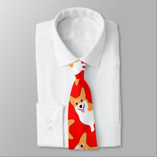 Pembroke Welsh Corgi Kerstmis Necktie Stropdas