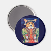 Pembroke Welsh Corgi King Magnets (Recto/Verso)