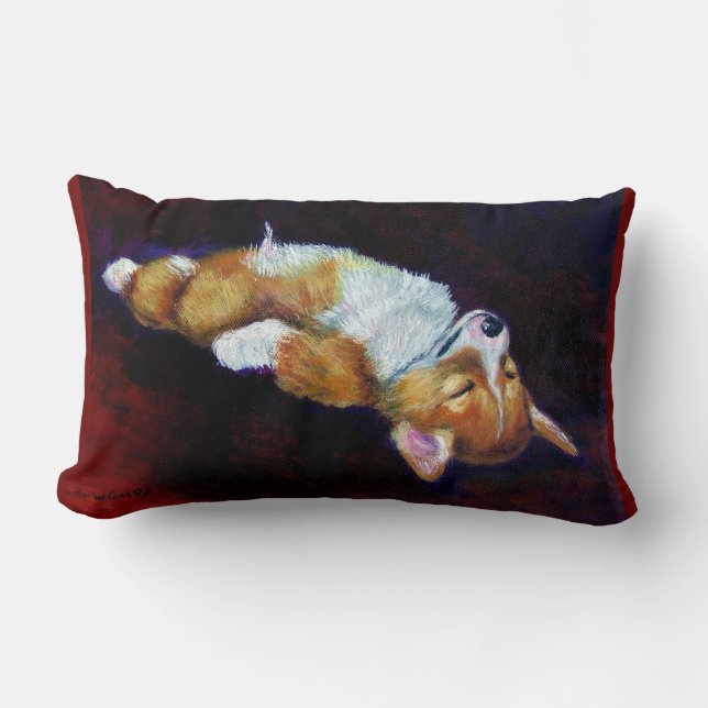 Pembroke Welsh Corgi Lumbar Coussin (Recto)