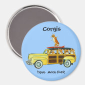 Pembroke Welsh Corgi Magnets Magneet (Voorkant / Achterkant)