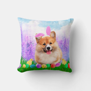 Pembroke Welsh Corgi met Paaseieren Bunny Chick Kussen