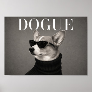 Pembroke Welsh Corgi Mode Redactioneel Hond Kunst Poster