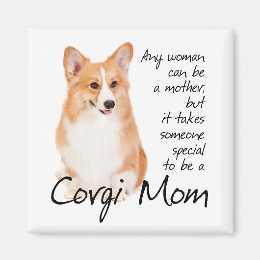 Pembroke Welsh Corgi Moeder Magnet Magneet (Voorkant)