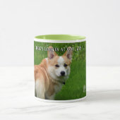 pembroke welsh corgi op uw mok (Midden)