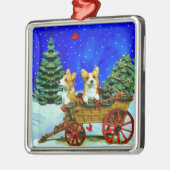 Pembroke Welsh Corgi Ornament Square Premium (Links)