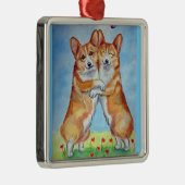 Pembroke Welsh Corgi Ornament Square Premium (Rechts)