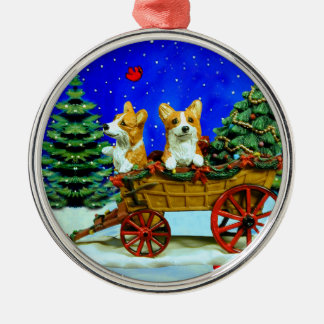 Pembroke Welsh Corgi Ornement Round Premium