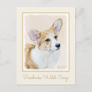 Pembroke Welsh Corgi Painting - Original Dog Art Briefkaart