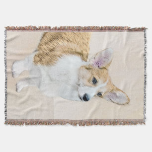Pembroke Welsh Corgi Painting - Original Dog Art Deken