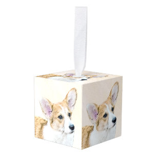 Pembroke Welsh Corgi Painting - Original Dog Art Kubus Ornament