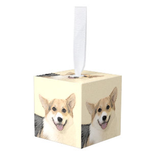 Pembroke Welsh Corgi Painting - Original Dog Art Kubus Ornament