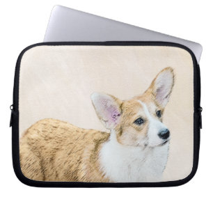Pembroke Welsh Corgi Painting - Original Dog Art Laptop Sleeve