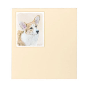 Pembroke Welsh Corgi Painting - Original Dog Art Notitieblok