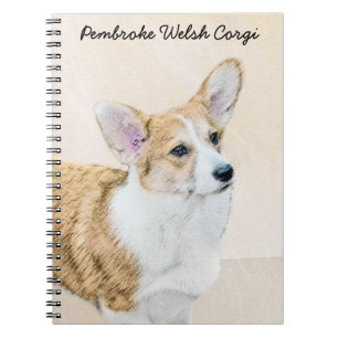 Pembroke Welsh Corgi Painting - Original Dog Art Notitieboek