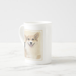 Pembroke Welsh Corgi Painting - Original Dog Art Porselein Kop