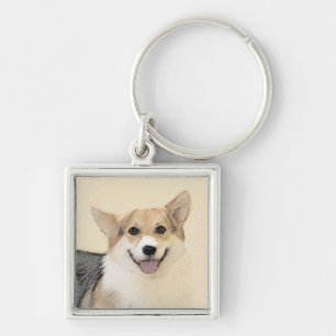 Pembroke Welsh Corgi Painting - Original Dog Art Sleutelhanger