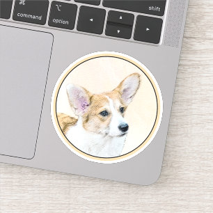 Pembroke Welsh Corgi Painting - Original Dog Art Sticker