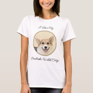 Pembroke Welsh Corgi Painting - Original Dog Art T-shirt