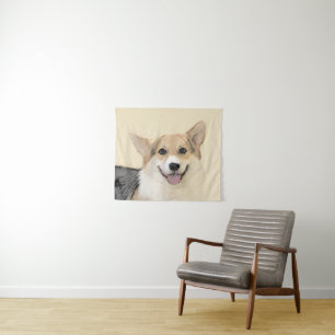 Pembroke Welsh Corgi Painting - Original Dog Art Wandkleed