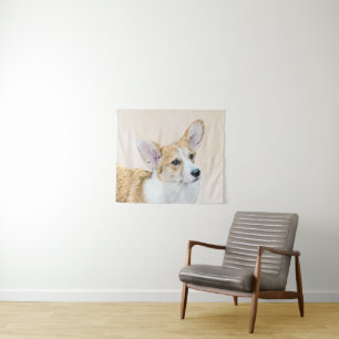 Pembroke Welsh Corgi Painting - Original Dog Art Wandkleed
