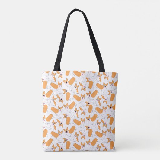 Pembroke Welsh Corgi Pattern Draagtas (Achterkant)