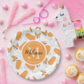 Pembroke Welsh Corgi Pattern Papieren Bordje (Feest)