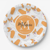 Pembroke Welsh Corgi Pattern Papieren Bordje (Voorkant)