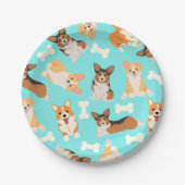 Pembroke Welsh Corgi Pattern Papieren Bordje (Voorkant)