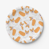 Pembroke Welsh Corgi Pattern Papieren Bordje (Voorkant)