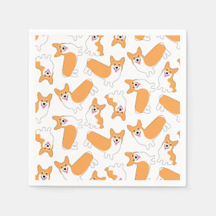 Pembroke Welsh Corgi Pattern Servet