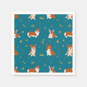 Pembroke Welsh Corgi Pattern Servet