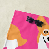 Pembroke Welsh Corgi Pattern Strandlaken (In situ)