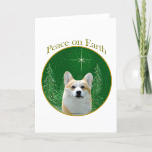 Pembroke Welsh Corgi Peace Feestdagen Kaart