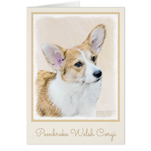 Pembroke Welsh Corgi Peinture - Art Chien original (Devant)