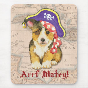 Pembroke Welsh Corgi Pirate Muismat