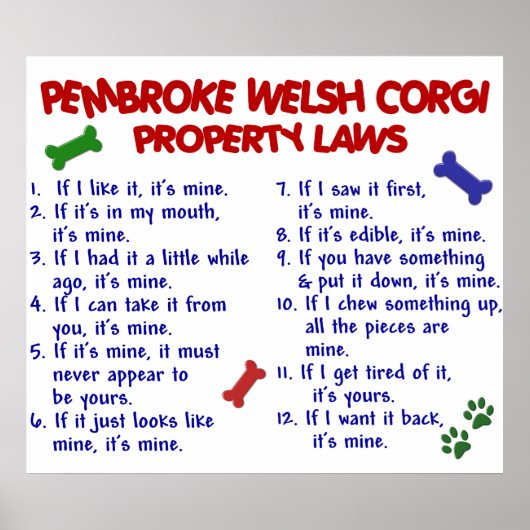 PEMBROKE WELSH CORGI PL2 POSTER (Voorkant)