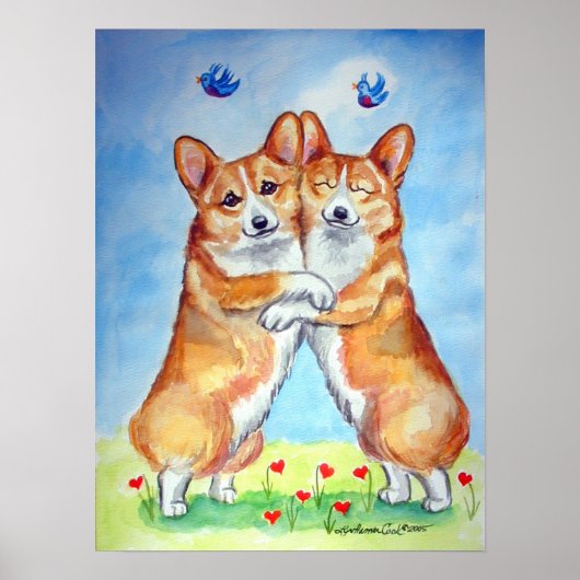 Pembroke Welsh Corgi Poster Imprimer (Devant)