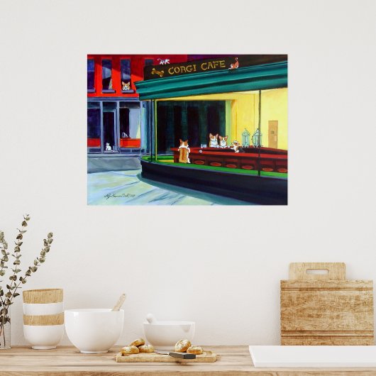 Pembroke Welsh Corgi Poster Print (Keuken)