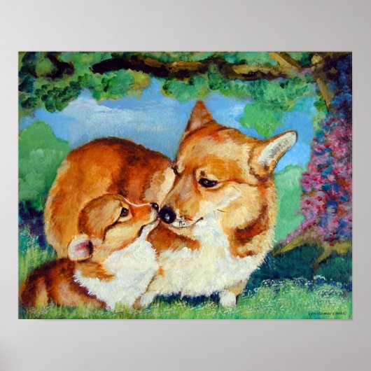 Pembroke Welsh Corgi Print Poster (Voorkant)