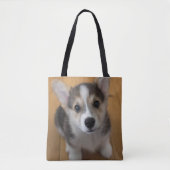 Pembroke Welsh Corgi Puppy 3 Tote Bag (Voorkant)