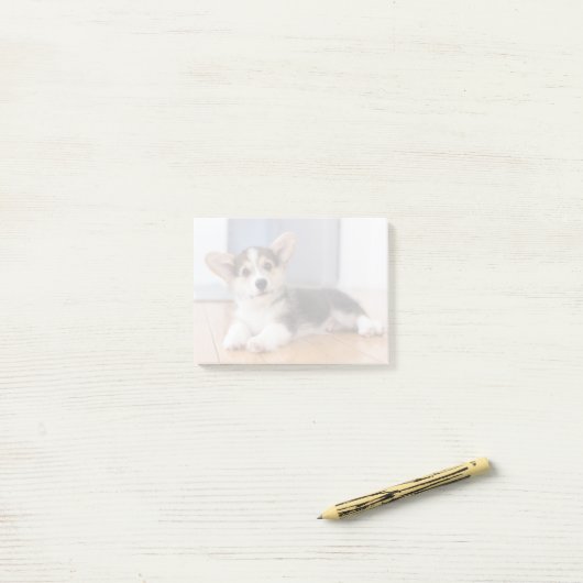 Pembroke Welsh Corgi Puppy Post-it® Notes (Op bureau)