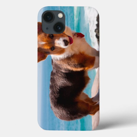 Pembroke Welsh Corgi puppy staand op tafel Case-Mate iPhone Case (Achterkant)