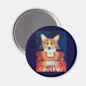 Pembroke Welsh Corgi Queen Magnets Magneet (Voorkant / Achterkant)
