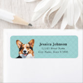 Pembroke Welsh Corgi Retourner les étiquettes d'ad (En situation)