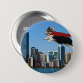 pembroke welsh corgi ronde button 7,6 cm (Voorkant /achterkant)