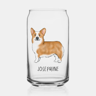 Pembroke Welsh Corgi Rouge Chien Mignon Avec Nom P
