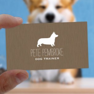 Pembroke Welsh Corgi Silhouet Visitekaartje